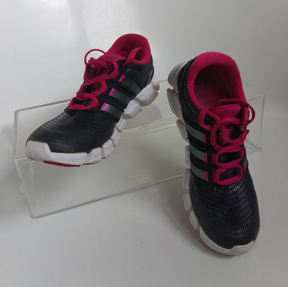 Like New Adidas Women's Running Sneakers In Metallic Pink & Black - Picture 7 of 12